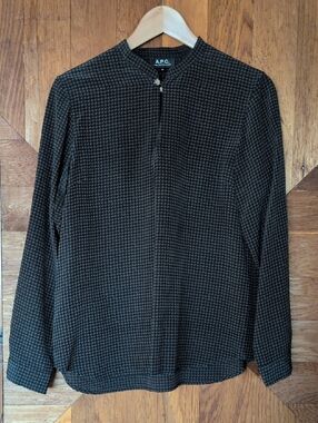 A.P.C. Houndstooth Silk Top